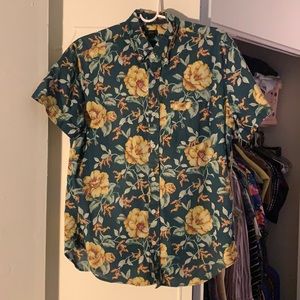 J. Crew Floral Short-Sleeve Button Down